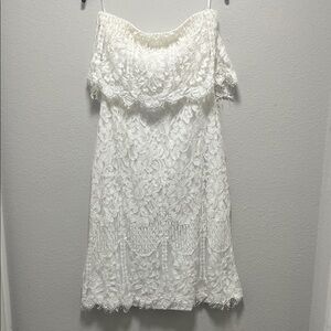 Lulus Delia Lace Strapless Dress Size Large